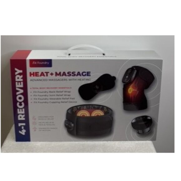 Fit Foundry 4-in-1 Heat & Massage Recovery Pack for Relief New Sealed Box - Picture 7 of 16